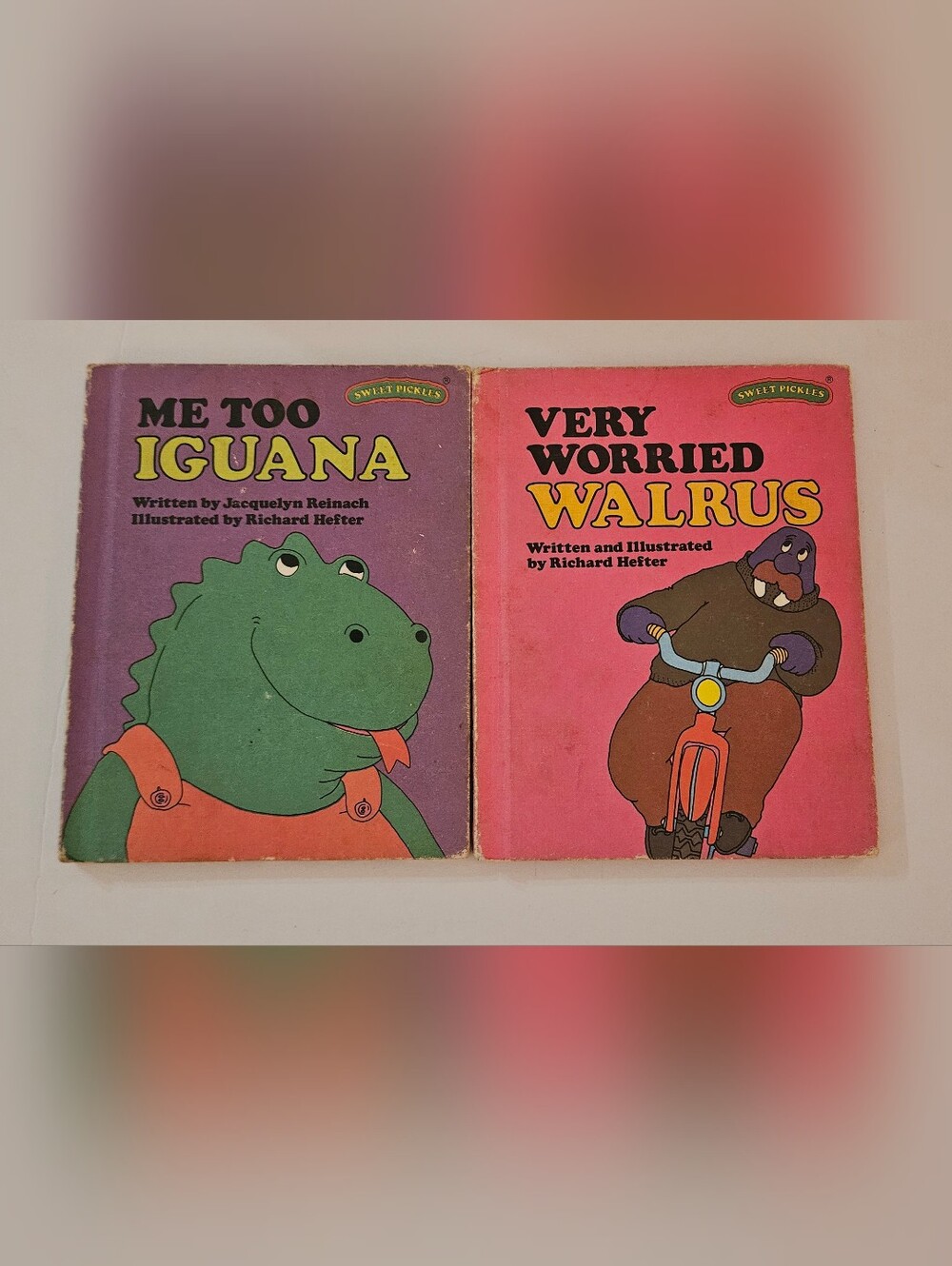 Lot of 2 Sweet Pickles (1977) Me Too Iguana/Very Worried Walrus Illus Age 4-8